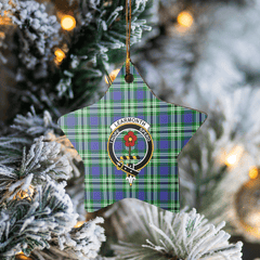 Clan Learmonth Tartan Crest Star Ceramic Ornament AT10 Learmonth Tartan Tartan Christmas   