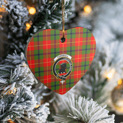 Clan Turnbull Dress Tartan Crest Heart Ceramic Ornament NL32 Turnbull Dress Tartan Tartan Christmas   