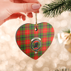 Clan Turnbull Dress Tartan Crest Heart Ceramic Ornament NL32 Turnbull Dress Tartan Tartan Christmas   