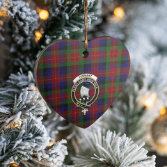 Clan Tennant Tartan Crest Heart Ceramic Ornament XQ66 Tennant Tartan Tartan Christmas   