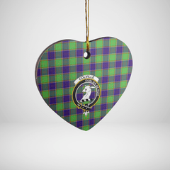 Clan Colville Tartan Crest Heart Ceramic Ornament ZQ84 Colville Tartan Tartan Christmas   