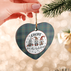 Clan Kennedy Modern Tartan Tartan Crest Gnome Heart Ceramic Ornament JG85 Kennedy Modern Tartan Tartan Christmas   