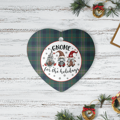 Clan Kennedy Modern Tartan Tartan Crest Gnome Heart Ceramic Ornament JG85 Kennedy Modern Tartan Tartan Christmas   