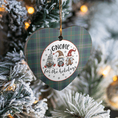 Clan Kennedy Modern Tartan Tartan Crest Gnome Heart Ceramic Ornament JG85 Kennedy Modern Tartan Tartan Christmas   