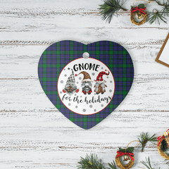 Clan Hope Tartan Tartan Crest Gnome Heart Ceramic Ornament RF17 Hope Tartan Tartan Christmas   