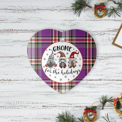 Clan Lockwood Tartan Tartan Crest Gnome Heart Ceramic Ornament KT73 Lockwood Tartan Tartan Christmas   