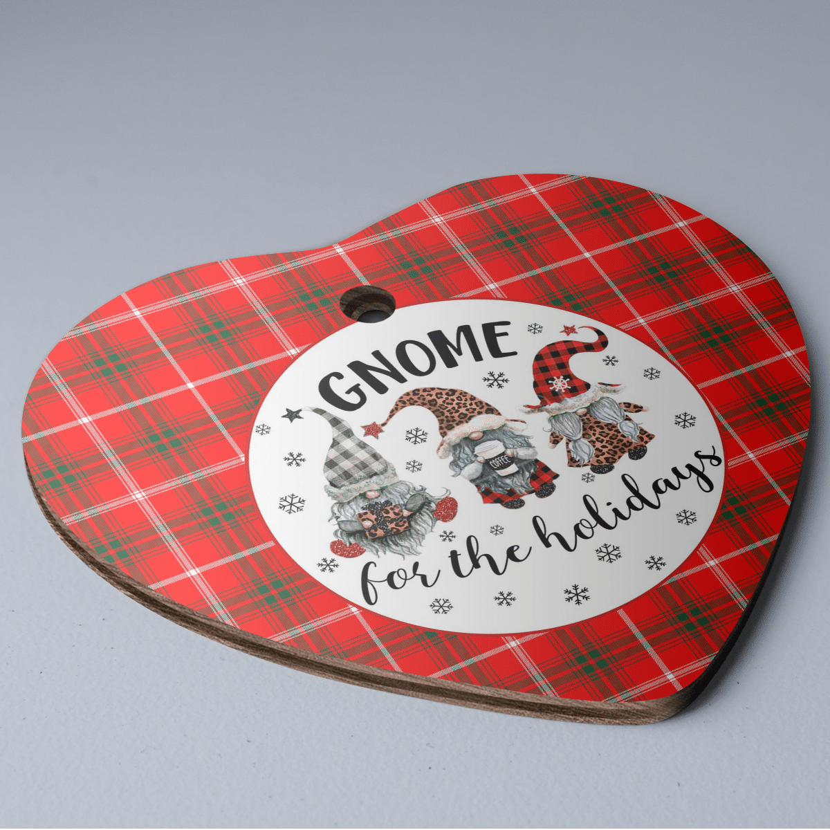 Clan Duke of Rothesay Modern Tartan Tartan Crest Gnome Heart Ceramic Ornament EV11 Duke of Rothesay Modern Tartan Tartan Christmas   