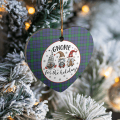 Clan Hope Tartan Tartan Crest Gnome Heart Ceramic Ornament RF17 Hope Tartan Tartan Christmas   