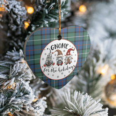 Clan Davidson of Tulloch Tartan Tartan Crest Gnome Heart Ceramic Ornament UC58 Davidson of Tulloch Tartan Tartan Christmas   