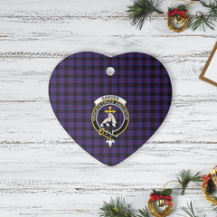 Clan Garden Tartan Crest Heart Ceramic Ornament MY93 Garden Tartan Tartan Christmas   