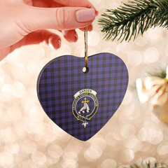 Clan Garden Tartan Crest Heart Ceramic Ornament MY93 Garden Tartan Tartan Christmas   