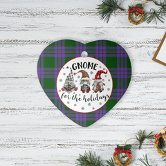 Clan Elphinstone Tartan Tartan Crest Gnome Heart Ceramic Ornament UU46 Elphinstone Tartan Tartan Christmas   