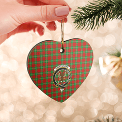 Clan Gartshore Tartan Crest Heart Ceramic Ornament GI83 Gartshore Tartan Tartan Christmas   