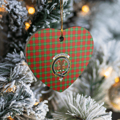 Clan Gartshore Tartan Crest Heart Ceramic Ornament GI83 Gartshore Tartan Tartan Christmas   