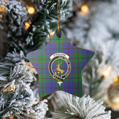 Clan Strachan Tartan Crest Star Ceramic Ornament YC28 Strachan Tartan Tartan Christmas   