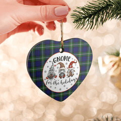 Clan Meldrum Forbes Tartan Tartan Crest Gnome Heart Ceramic Ornament JU21 Meldrum Forbes Tartan Tartan Christmas   