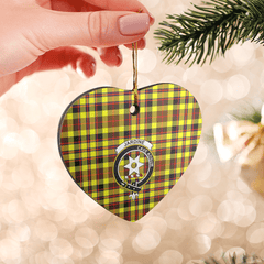 Clan Jardine Tartan Crest Heart Ceramic Ornament XV11 Jardine Tartan Tartan Christmas   