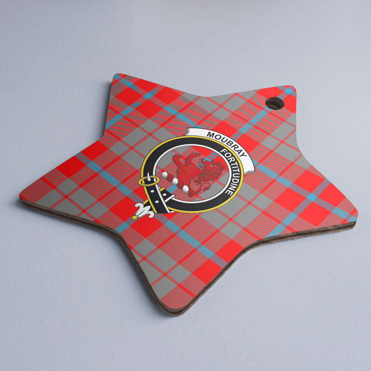 Clan Moubray Tartan Crest Star Ceramic Ornament YP76 Moubray Tartan Tartan Christmas   