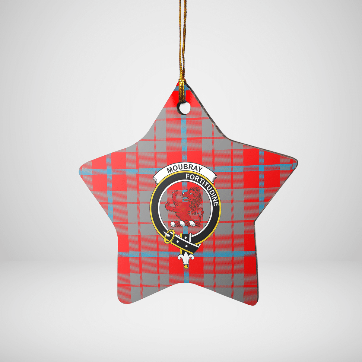 Clan Moubray Tartan Crest Star Ceramic Ornament YP76 Moubray Tartan Tartan Christmas   