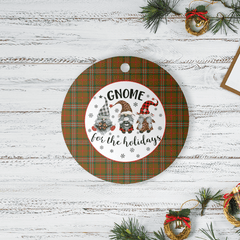 Clan Scott Brown Modern Tartan Tartan Crest Gnome Round Ceramic Ornament NA17 Scott Brown Modern Tartan Tartan Christmas   