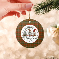 Clan Scott Brown Modern Tartan Tartan Crest Gnome Round Ceramic Ornament NA17 Scott Brown Modern Tartan Tartan Christmas   