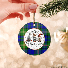 Clan Maitland Tartan Tartan Crest Gnome Round Ceramic Ornament UC83 Maitland Tartan Tartan Christmas   