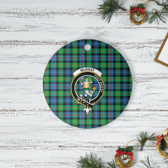 Clan Murray of Atholl Ancient Tartan Crest Round Ceramic Ornament DI72 Murray of Atholl Ancient Tartan Tartan Christmas   