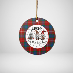 Clan Fraser Ancient Tartan Tartan Crest Gnome Round Ceramic Ornament KP64 Fraser Ancient Tartan Tartan Christmas   