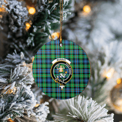 Clan Murray of Atholl Ancient Tartan Crest Round Ceramic Ornament DI72 Murray of Atholl Ancient Tartan Tartan Christmas   