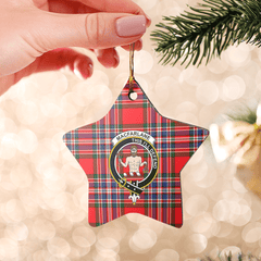 Clan MacFarlane Modern Tartan Crest Star Ceramic Ornament CB43 MacFarlane Modern Tartan Tartan Christmas   