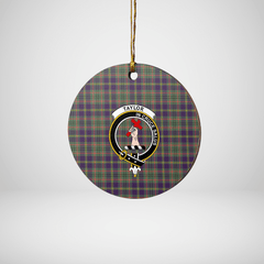 Clan Taylor Weathered Tartan Crest Round Ceramic Ornament JF86 Taylor Weathered Tartan Tartan Christmas   