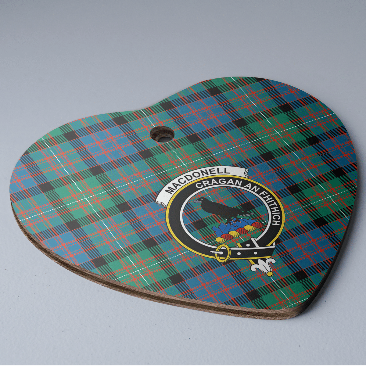 Clan MacDonnell of Glengarry Ancient Tartan Crest Heart Ceramic Ornament ZF16 MacDonnell of Glengarry Ancient Tartan Tartan Christmas   