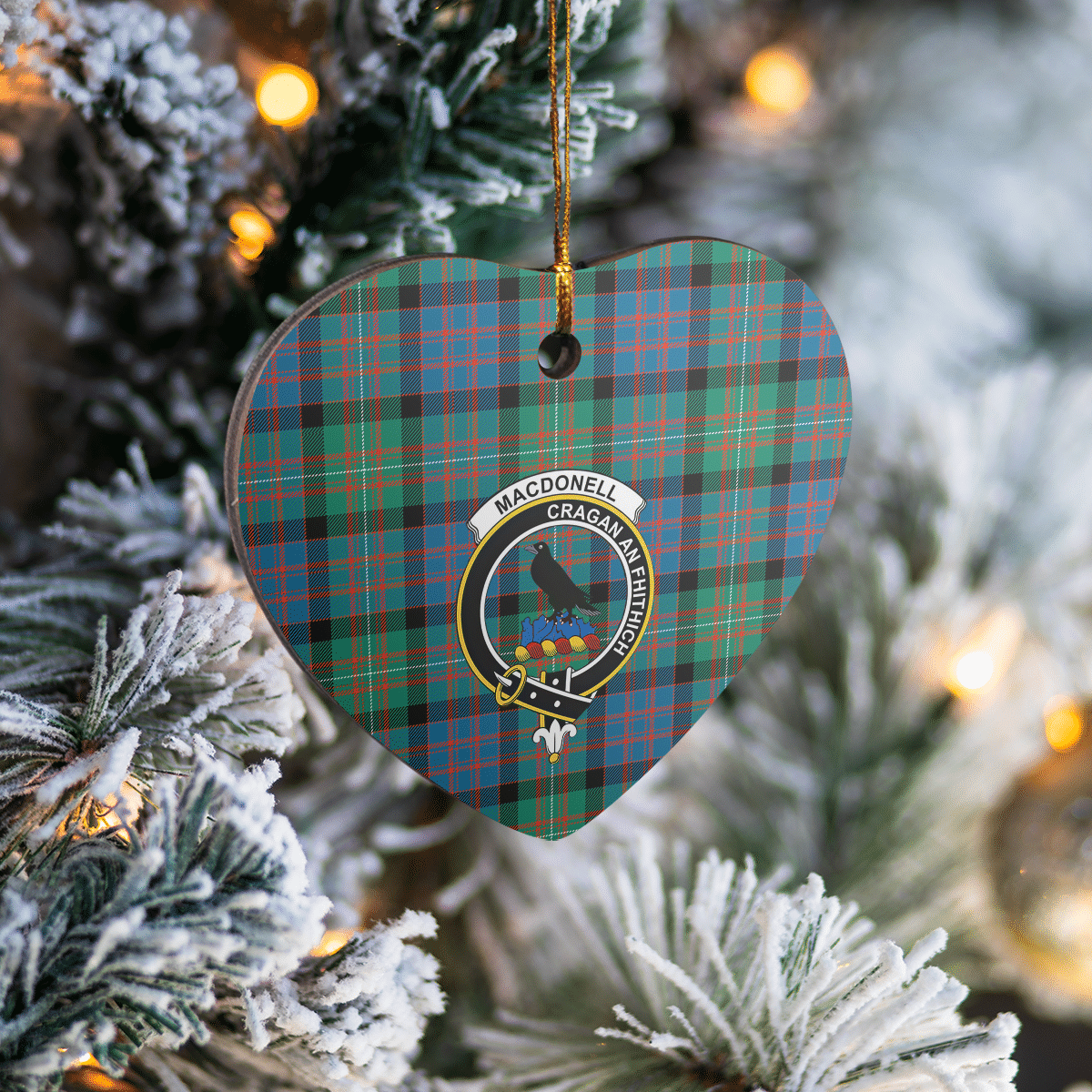 Clan MacDonnell of Glengarry Ancient Tartan Crest Heart Ceramic Ornament ZF16 MacDonnell of Glengarry Ancient Tartan Tartan Christmas   