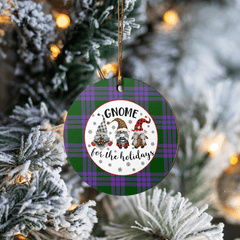 Clan Elphinstone Tartan Tartan Crest Gnome Round Ceramic Ornament NK85 Elphinstone Tartan Tartan Christmas   