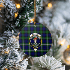 Clan Meldrum Forbes Tartan Crest Round Ceramic Ornament II88 Meldrum Forbes Tartan Tartan Christmas   