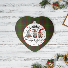 Clan Durie Tartan Tartan Crest Gnome Heart Ceramic Ornament LT52 Durie Tartan Tartan Christmas   