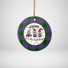 Clan Elphinstone Tartan Tartan Crest Gnome Round Ceramic Ornament NK85 Elphinstone Tartan Tartan Christmas   