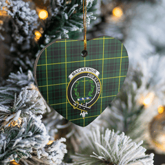 Clan MacArthur Modern Tartan Crest Heart Ceramic Ornament BE52 MacArthur Modern Tartan Tartan Christmas   