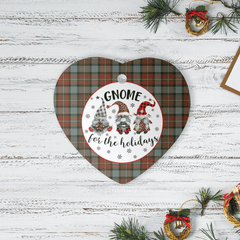 Clan Fergusson Weathered Tartan Tartan Crest Gnome Heart Ceramic Ornament NK70 Fergusson Weathered Tartan Tartan Christmas   