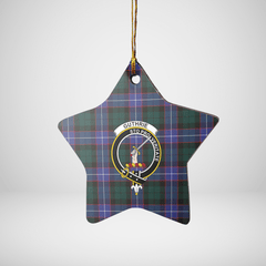 Clan Guthrie Modern Tartan Crest Star Ceramic Ornament WK82 Guthrie Modern Tartan Tartan Christmas   