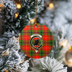 Clan Turnbull Dress Tartan Crest Round Ceramic Ornament KJ33 Turnbull Dress Tartan Tartan Christmas   