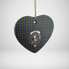 Clan Murray of Atholl Modern Tartan Crest Heart Ceramic Ornament JB19 Murray of Atholl Modern Tartan Tartan Christmas   