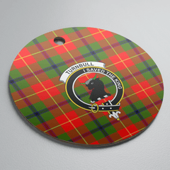 Clan Turnbull Dress Tartan Crest Round Ceramic Ornament KJ33 Turnbull Dress Tartan Tartan Christmas   