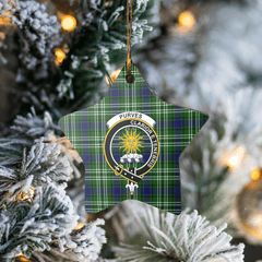 Clan Purves (Tweedside) Tartan Crest Star Ceramic Ornament QH73 Purves (Tweedside) Tartan Tartan Christmas   