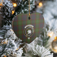 Clan Cunningham Hunting Modern Tartan Crest Heart Ceramic Ornament TC50 Cunningham Hunting Modern Tartan Tartan Christmas   