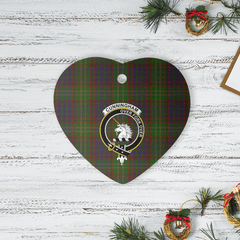 Clan Cunningham Hunting Modern Tartan Crest Heart Ceramic Ornament TC50 Cunningham Hunting Modern Tartan Tartan Christmas   