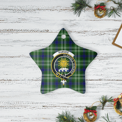 Clan Purves (Tweedside) Tartan Crest Star Ceramic Ornament QH73 Purves (Tweedside) Tartan Tartan Christmas   