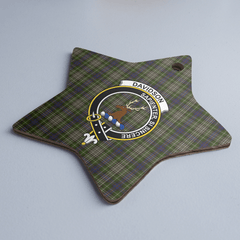 Clan Davidson Tulloch Dress Tartan Crest Star Ceramic Ornament DT17 Davidson Tulloch Dress Tartan Tartan Christmas   