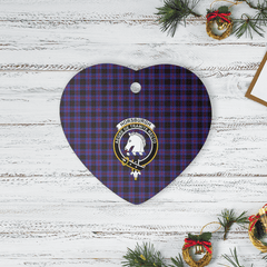 Clan Horsburgh Tartan Crest Heart Ceramic Ornament OU70 Horsburgh Tartan Tartan Christmas   