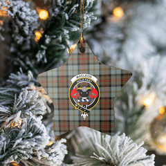 Clan MacLeod of Harris Weathered Tartan Crest Star Ceramic Ornament IC53 MacLeod of Harris Weathered Tartan Tartan Christmas   